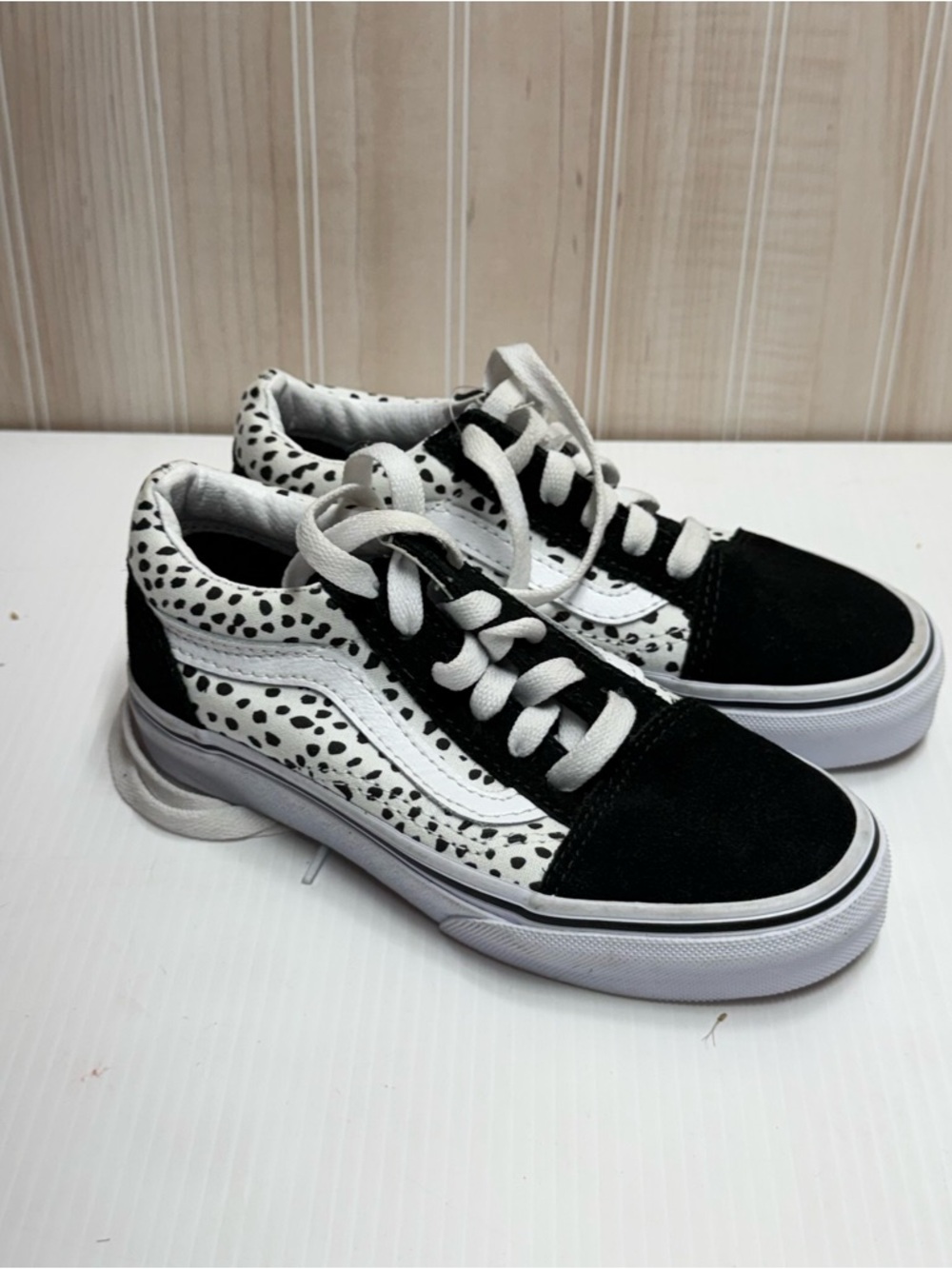 Vans Kids Black & White Dalmatian Spot Old Skool Sneakers